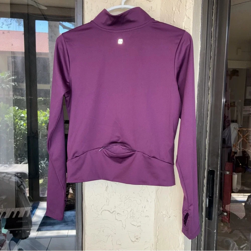 Hind Plum Zip-Up Lightweight Workout Jacket - Picture 9 of 10